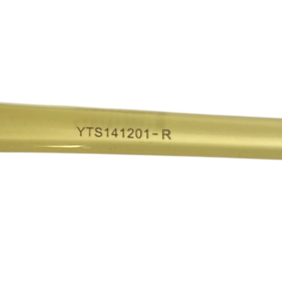 Yellow Round Frame Sunglasses Brown Gradient Lenses UV Protection Fashion - Picture 4 of 6